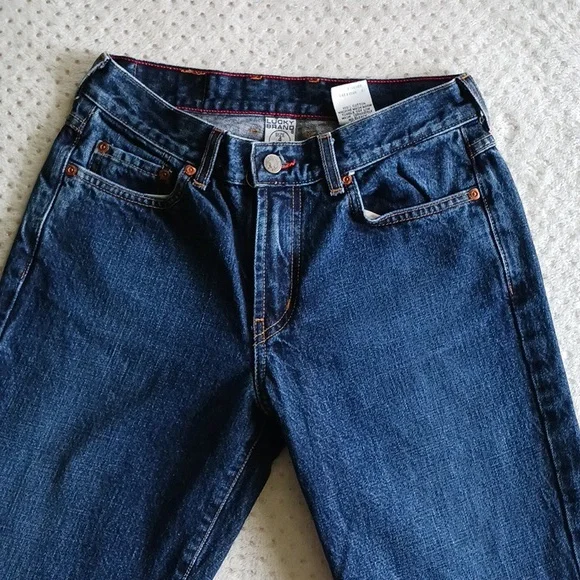 Vintage 90's Lucky Brand wideleg Jeans Size 4 dark wash - Picture 3 of 15